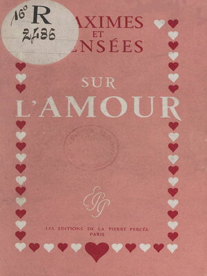 cover image of Maximes et pensées sur l'amour